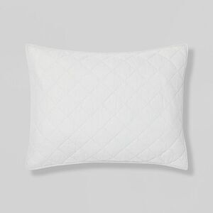 Threshold - Standard Diamond Stitch Cotton Linen Quilt Sham Li Gray